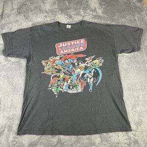 Justice League America Shirt Mens XL‎ Gray DC Comics T Shirt All Characters
